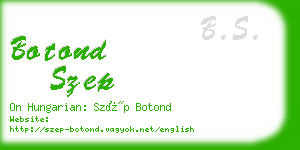 botond szep business card